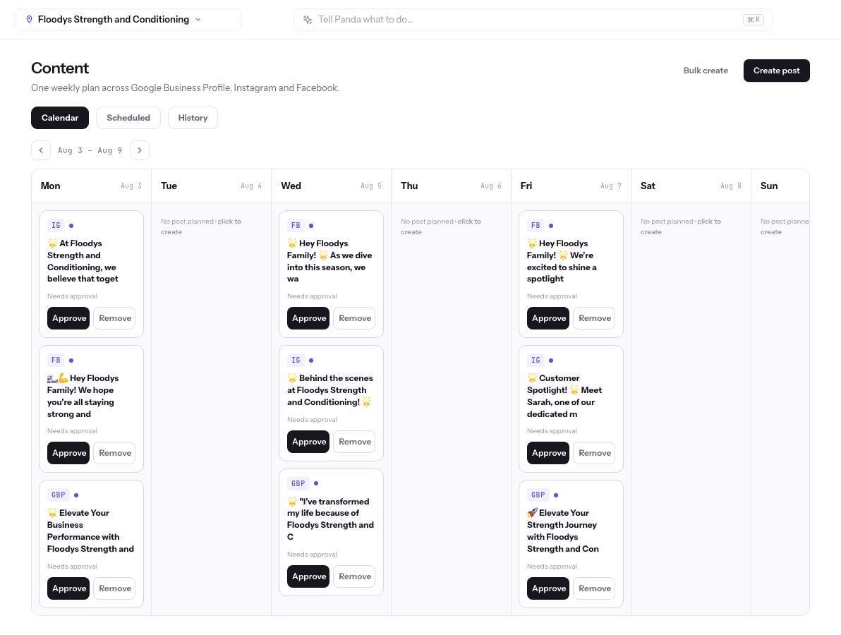 LocalPanda social media post creator and scheduler